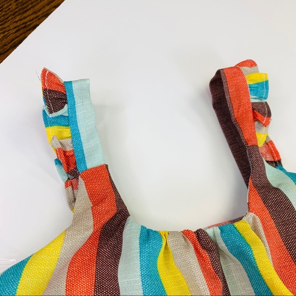 NWT Bonnie Jean Striped Colorful Romper Sz 5 #186 - Picture 10 of 15